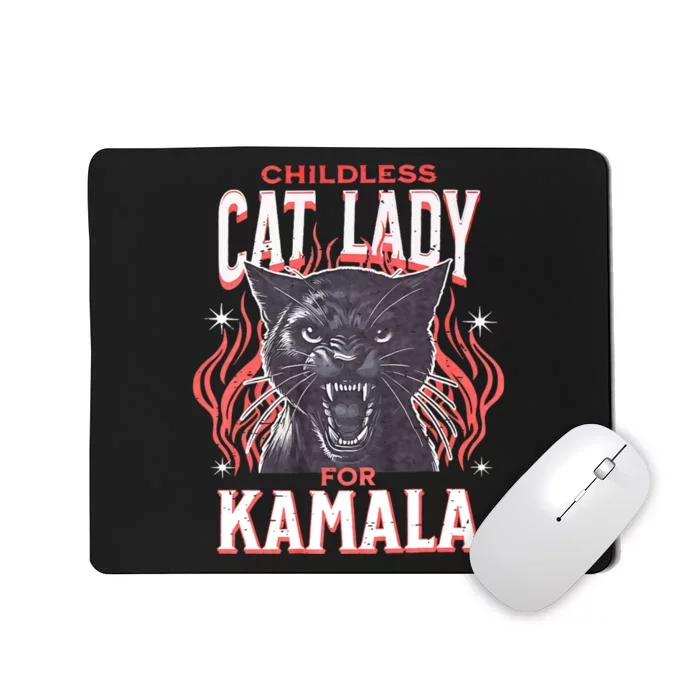 Childless Cat Lady For Kamala Harris 2024 President Election Mousepad