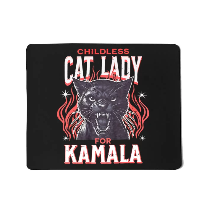 Childless Cat Lady For Kamala Harris 2024 President Election Mousepad