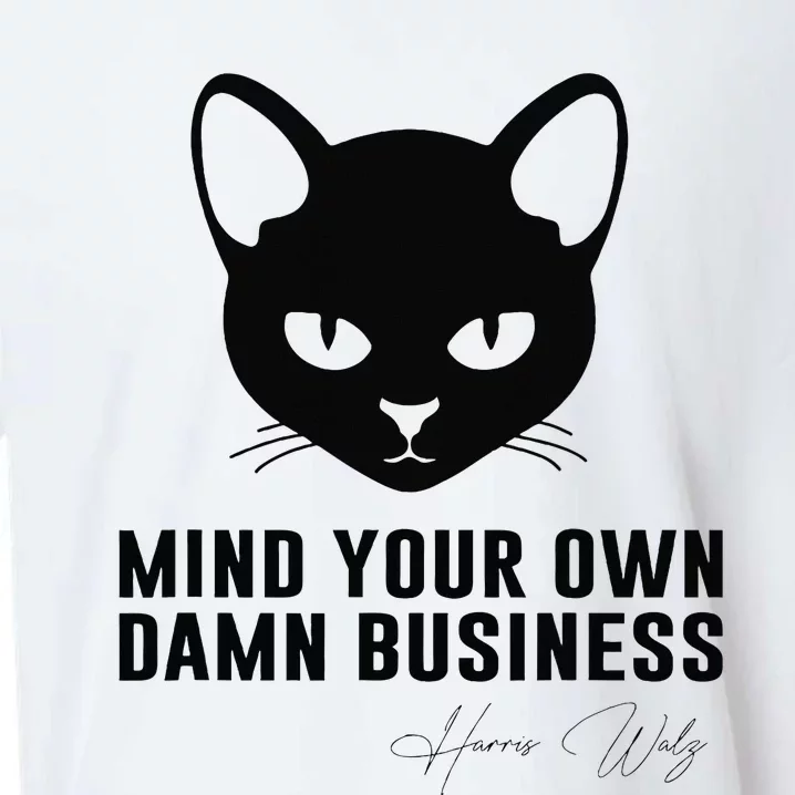 Childless Cat Lady Mind Your Own Dmn Business Kamala Walz Sueded Cloud Jersey T-Shirt