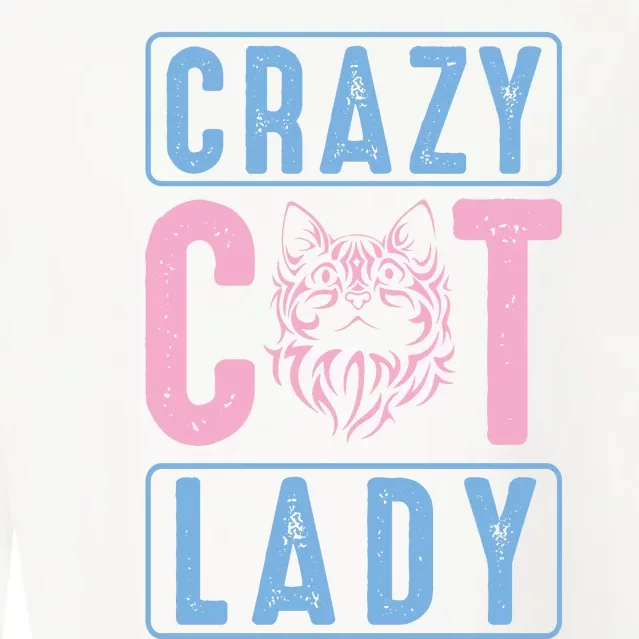 Crazy Cat Lady Cropped Pullover Crew