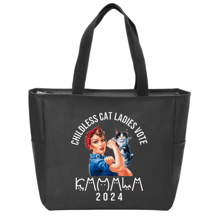 Childless Cat Lady Cute Cat 2024 Zip Tote Bag