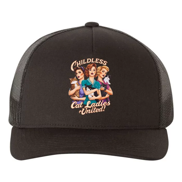 Childless Cat Ladies United Yupoong Adult 5-Panel Trucker Hat