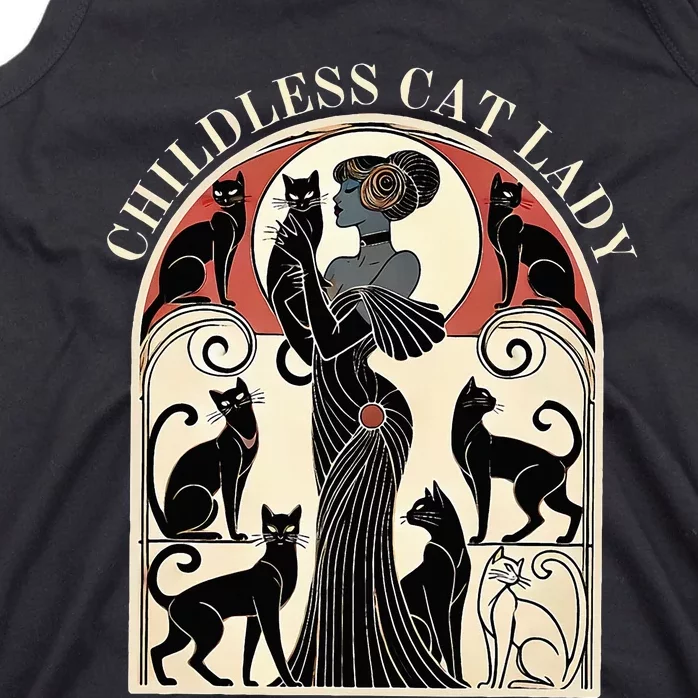 Childless Cat Ladies Cat Karma Retro Funny Tank Top