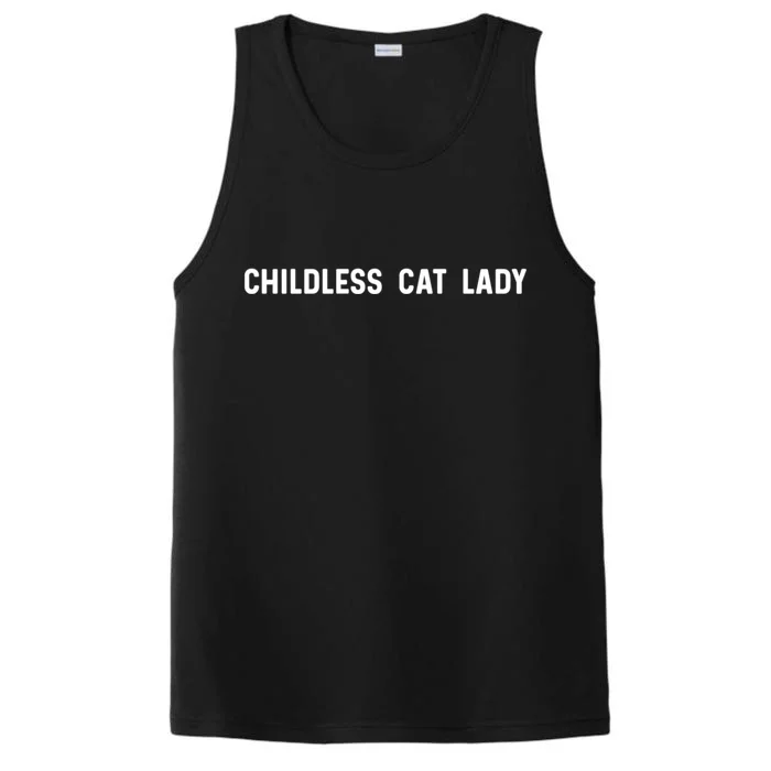 Childless Cat Lady Funny Cute Cat Performance Tank