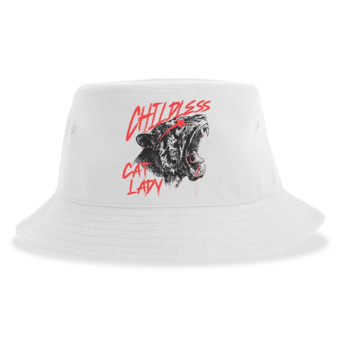 Childless Cat Lady Sustainable Bucket Hat