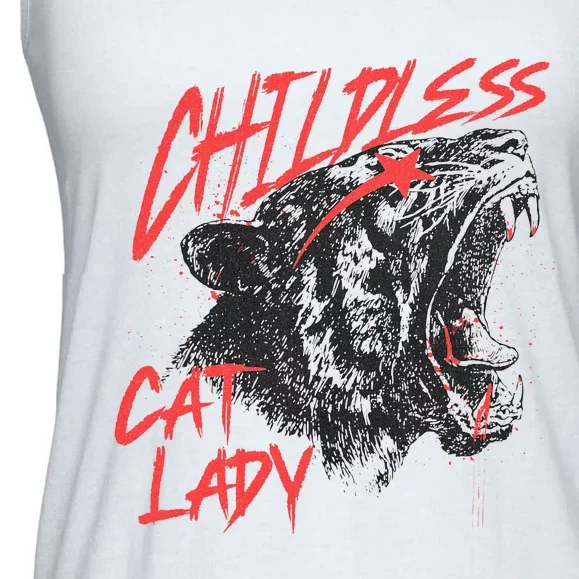 Childless Cat Lady Ladies Essential Flowy Tank