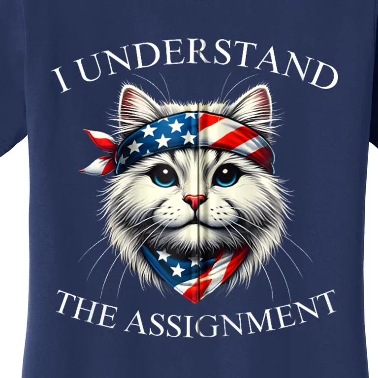 Childless Cat Lady Kamala 2024 I Understand The Assignment Women's T-Shirt