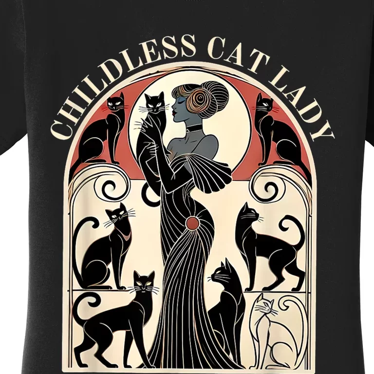 Childless Cat Ladies Cat Karma Retro Funny Women's T-Shirt