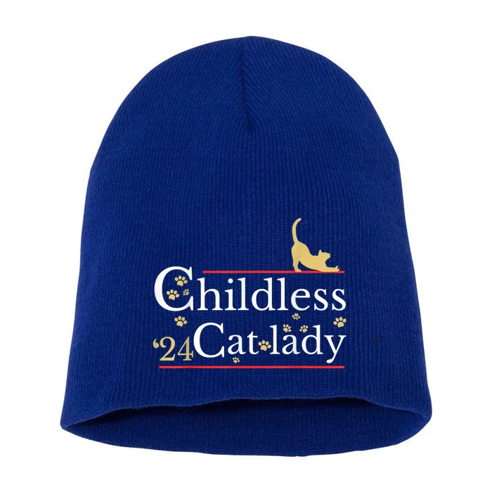 Childless Cat Lady For President Short Acrylic Beanie