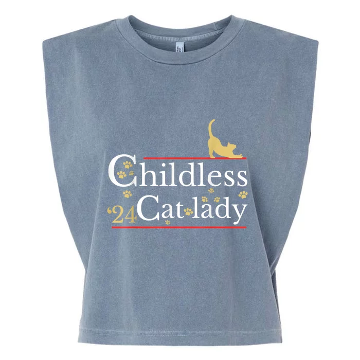 Childless Cat Lady For President Garment-Dyed Women's Muscle Tee