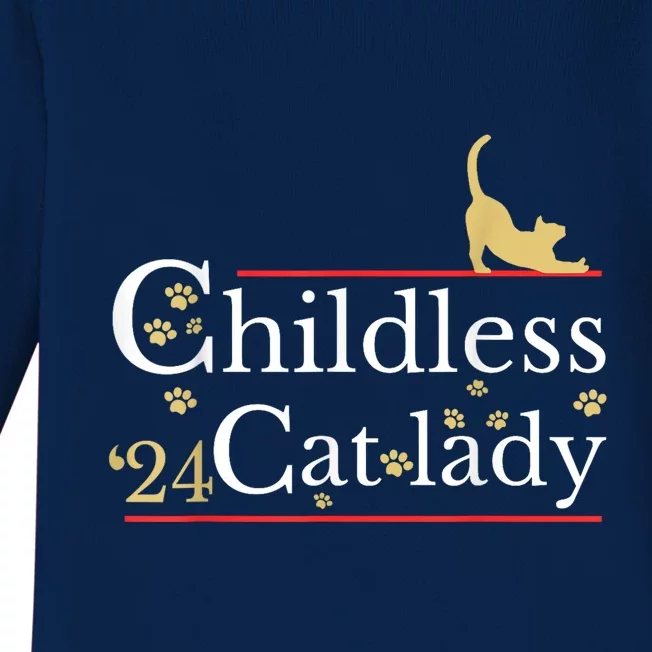 Childless Cat Lady For President Baby Long Sleeve Bodysuit