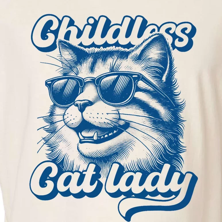 Childless Cat Lady Funny Cat Lover Garment-Dyed Women's Muscle Tee