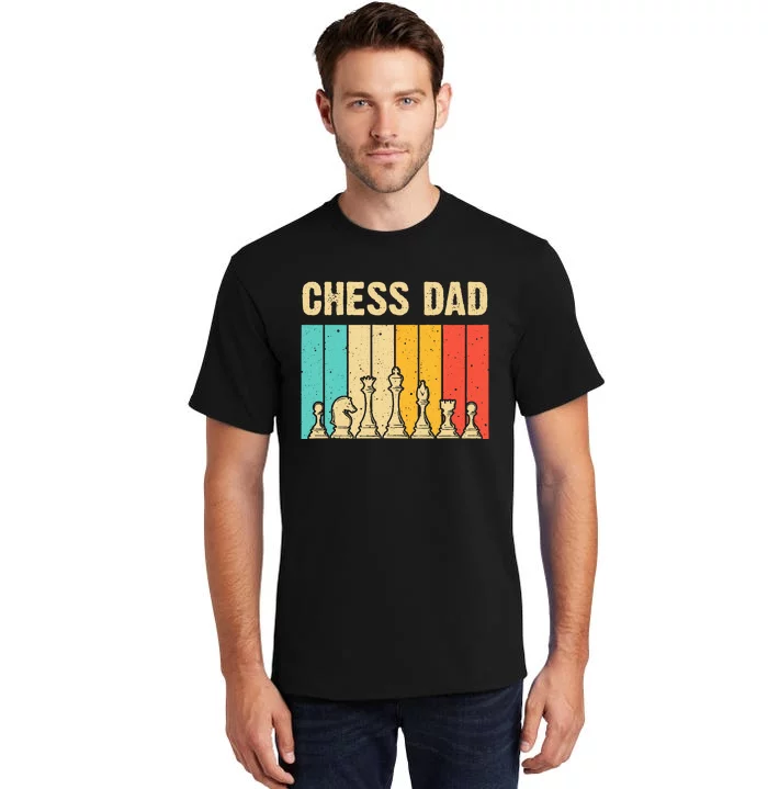 Cool Chess Lover Art For Dad Father Novelty Chess Player Tall T-Shirt