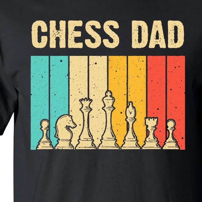 Cool Chess Lover Art For Dad Father Novelty Chess Player Tall T-Shirt