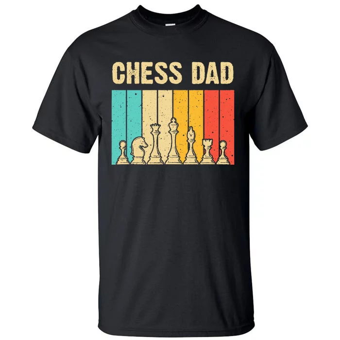 Cool Chess Lover Art For Dad Father Novelty Chess Player Tall T-Shirt