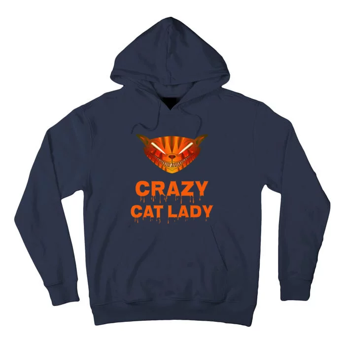 Crazy Cat Lady Halloween Evil Cat Tall Hoodie