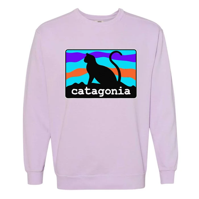 CATAGONIA Cat Lover Funny Feline Kitty Kitten Cats Catagonia Garment-Dyed Sweatshirt