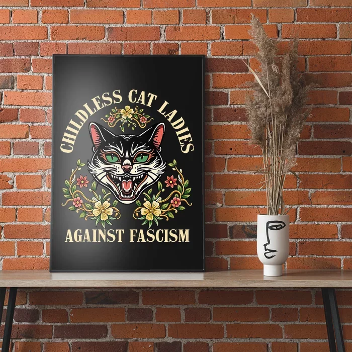 Childless Cat Ladies Against Fascism Poster