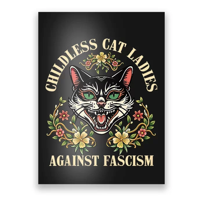 Childless Cat Ladies Against Fascism Poster