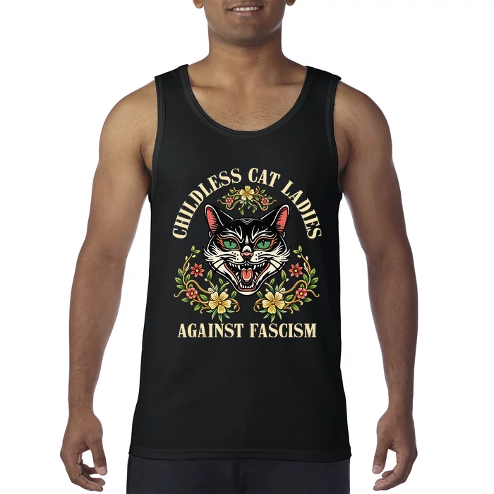 Childless Cat Ladies Against Fascism Tank Top