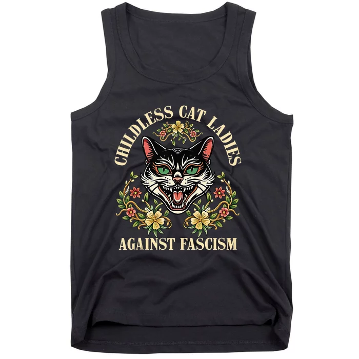 Childless Cat Ladies Against Fascism Tank Top