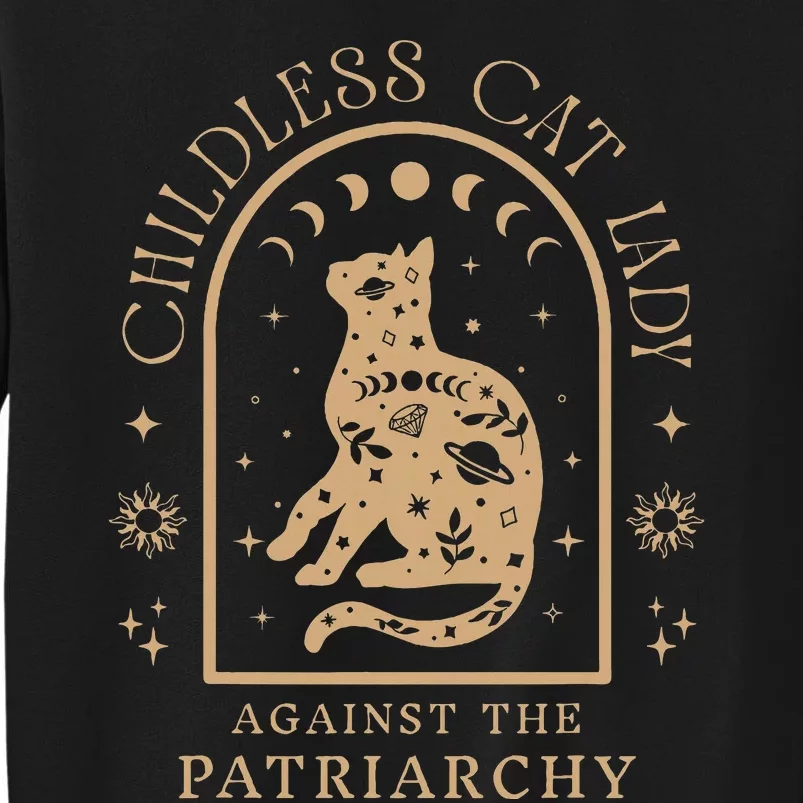 Childless Cat Lady Against Patriarchy Feminist Cat Owner Sweatshirt