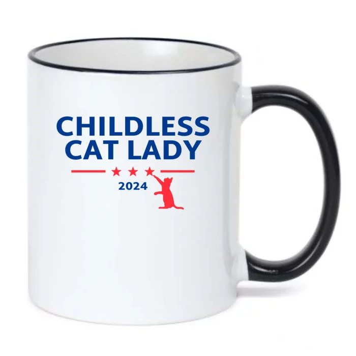 Childless Cat Lady 2024 Childless Cat Lady Black Color Changing Mug