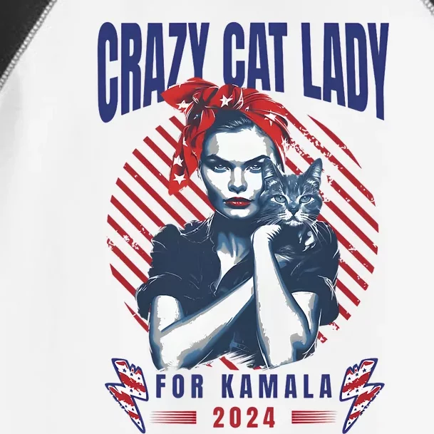 Crazy Cat Lady For Kamala 2024 Toddler Fine Jersey T-Shirt