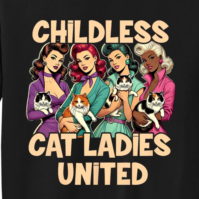 Childless Cat Lady For Cat Mom Women Cat Ladies Sweatshirt