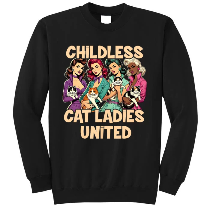 Childless Cat Lady For Cat Mom Women Cat Ladies Sweatshirt