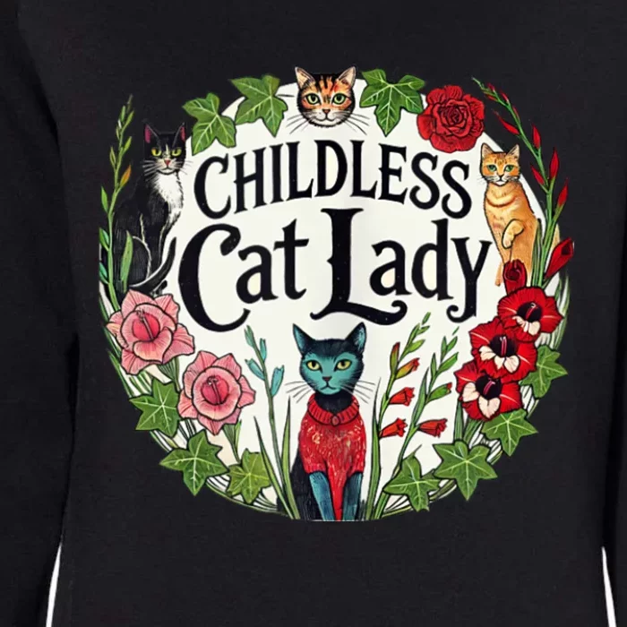 Childless Cat Ladies Against Fascism Womens California Wash Sweatshirt