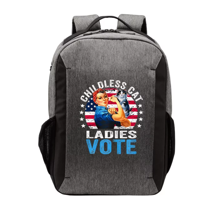 Childless Cat Ladies Vote Funny Vintage Rosie The Riveter Vector Backpack