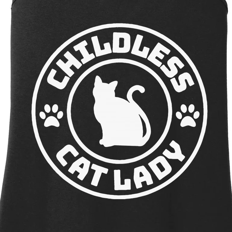 Childless Cat Lady Funny Cat Lover Ladies Essential Tank