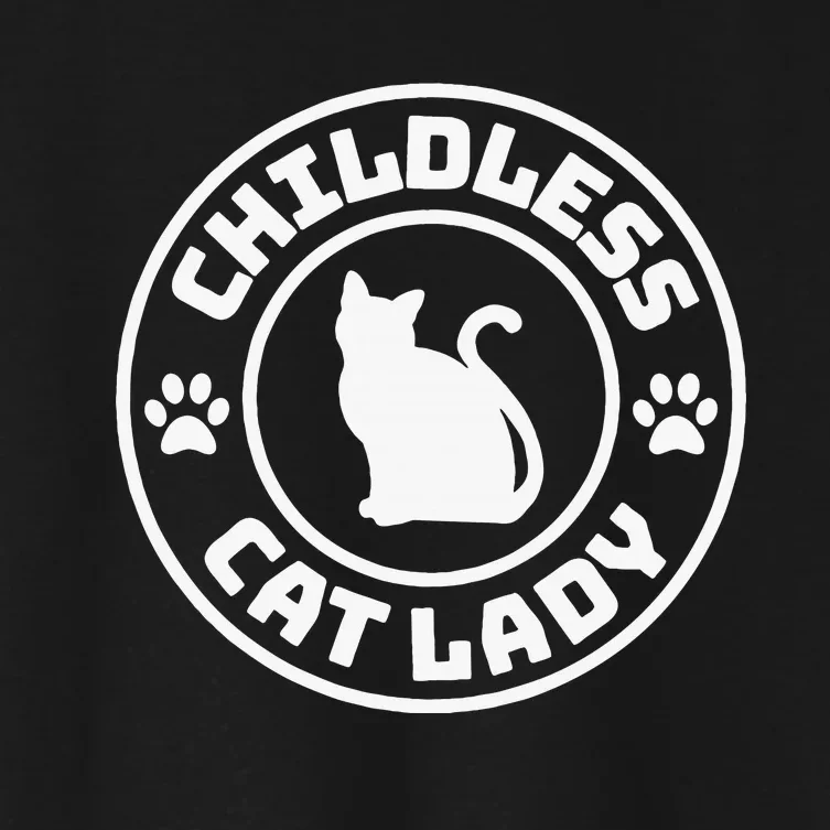 Childless Cat Lady Funny Cat Lover Women's Crop Top Tee