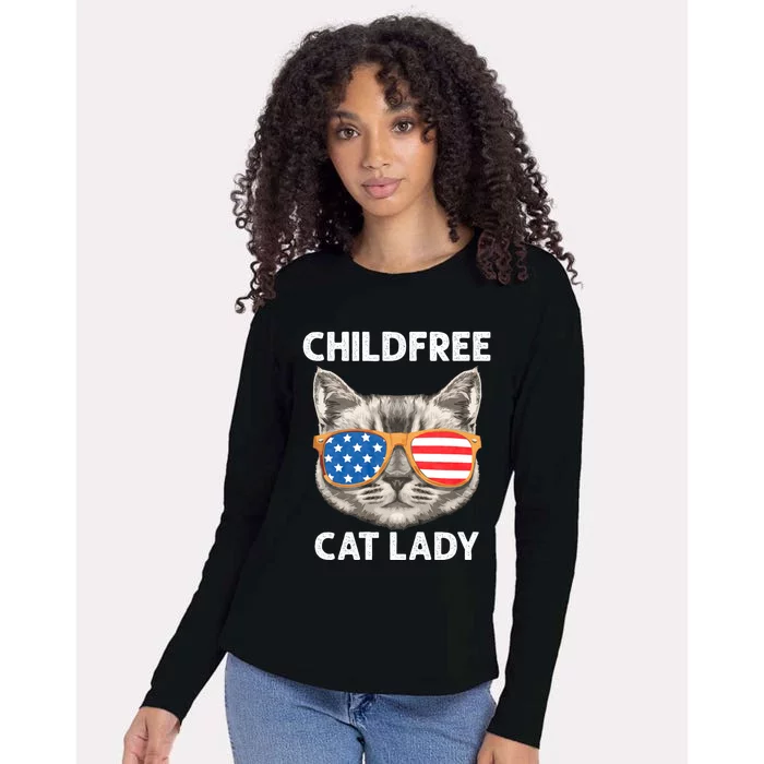 Childfree Cat Lady For Cat Mom Women Cat Lady Womens Cotton Relaxed Long Sleeve T-Shirt