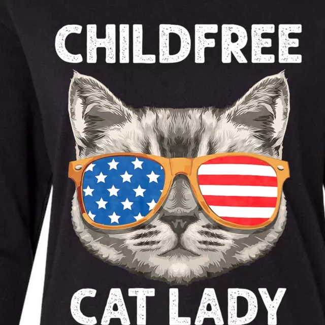 Childfree Cat Lady For Cat Mom Women Cat Lady Womens Cotton Relaxed Long Sleeve T-Shirt