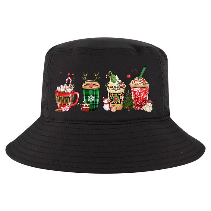 Cute Coffee Latte Christmas Thanksgiving Family Cool Comfort Performance Bucket Hat