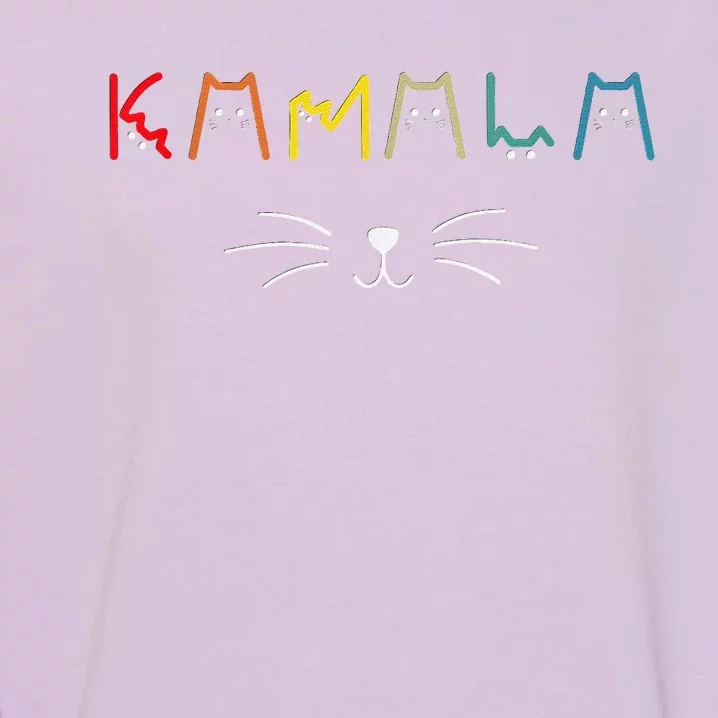 Commala Cat Lettering Positive Funny Cat Letters Gift Garment-Dyed Sweatshirt