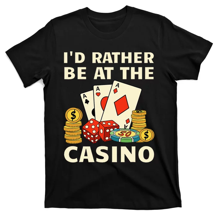 Cool Casino Lover Art Casino Gambling Gambler T-Shirt