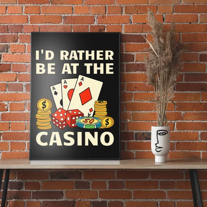 Cool Casino Lover Art Casino Gambling Gambler Poster