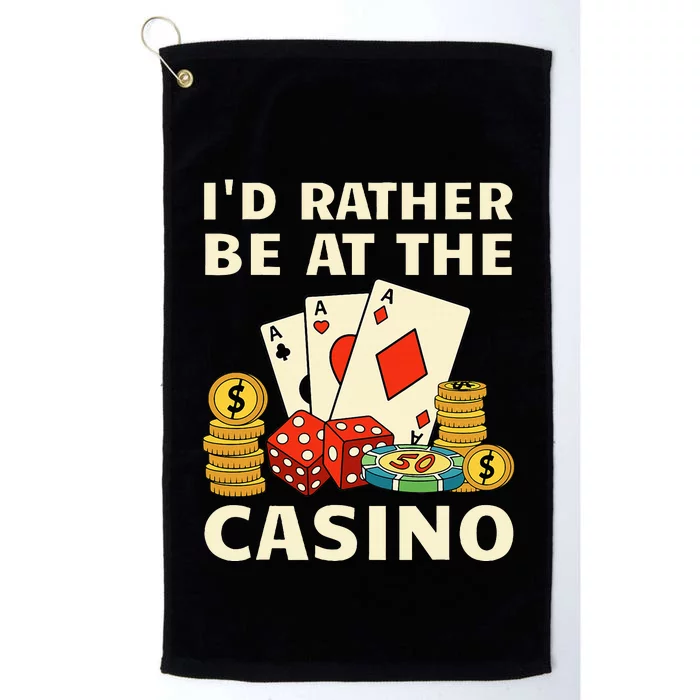 Cool Casino Lover Art Casino Gambling Gambler Platinum Collection Golf Towel