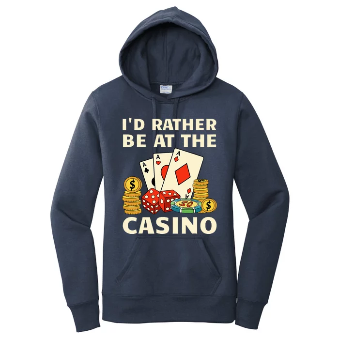 Cool Casino Lover Art For Casino Gambling Gambler Women's Pullover Hoodie