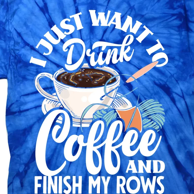 Crochet Coffee Lover Cute Crocheting Gift Tie-Dye T-Shirt