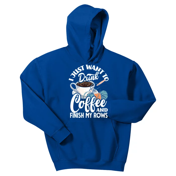 Crochet Coffee Lover Cute Crocheting Gift Kids Hoodie