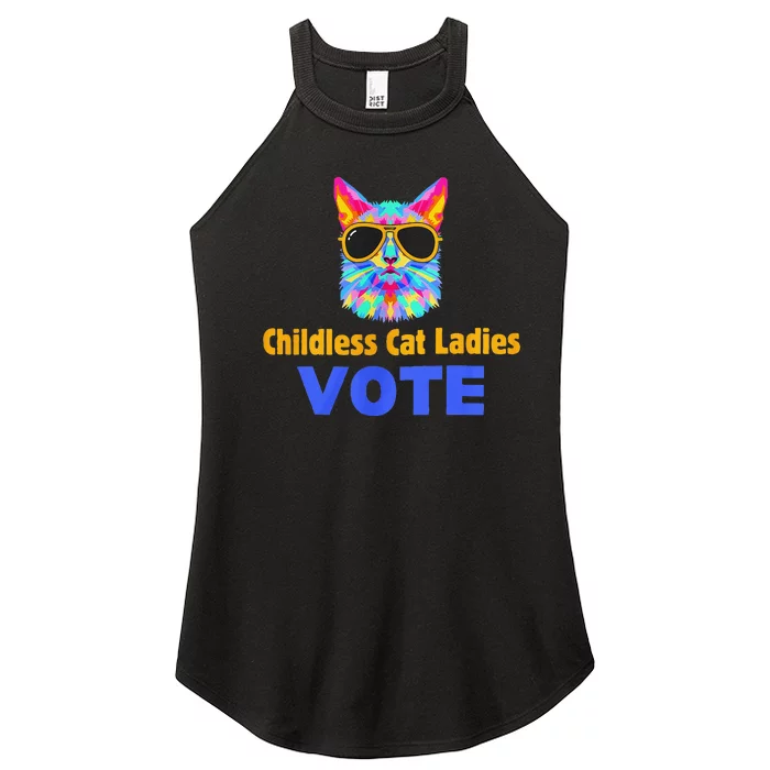 Childless Cat Ladies Vote Blue Gift Women’s Perfect Tri Rocker Tank