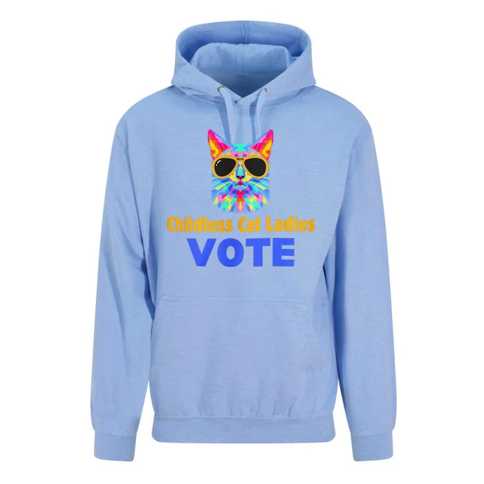 Childless Cat Ladies Vote Blue Gift Unisex Surf Hoodie