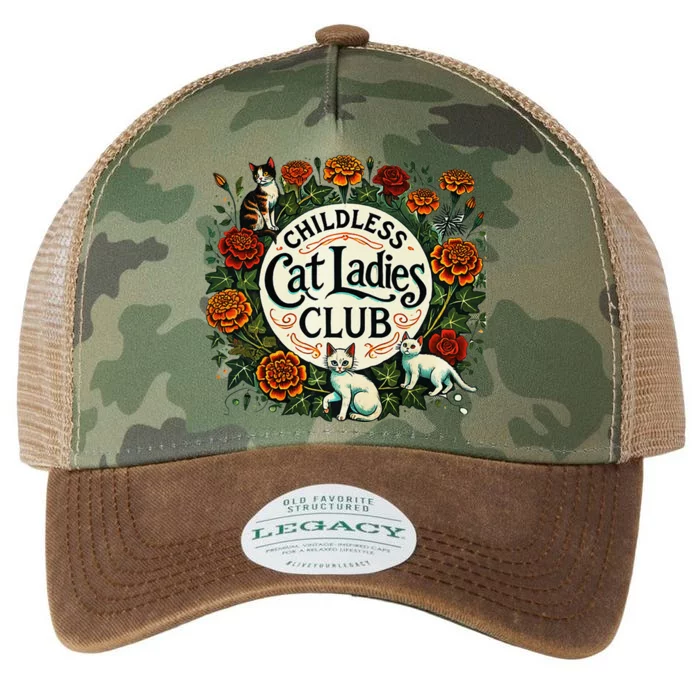 Childless Cat Ladies Club Illustration Legacy Tie Dye Trucker Hat