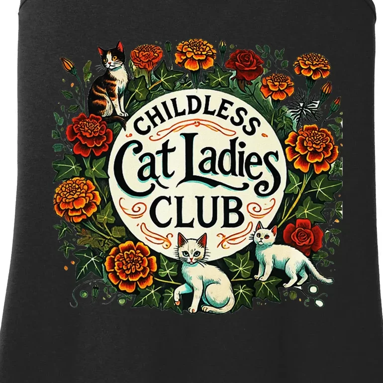 Childless Cat Ladies Club Illustration Ladies Essential Tank