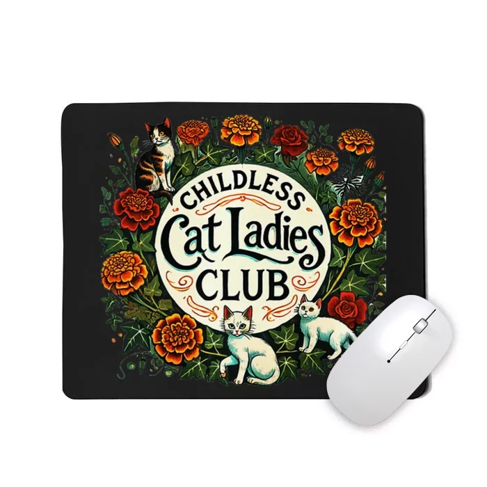 Childless Cat Ladies Club Illustration Mousepad