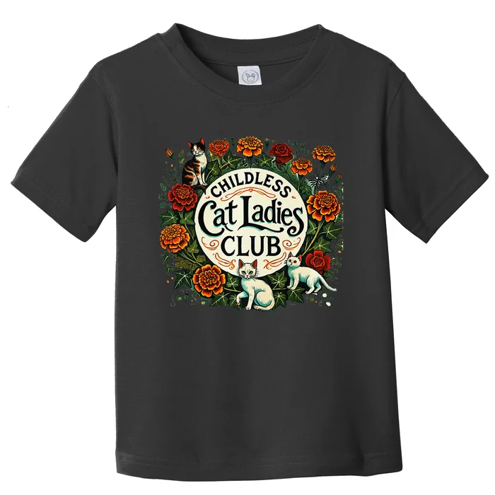 Childless Cat Ladies Club Illustration Toddler T-Shirt